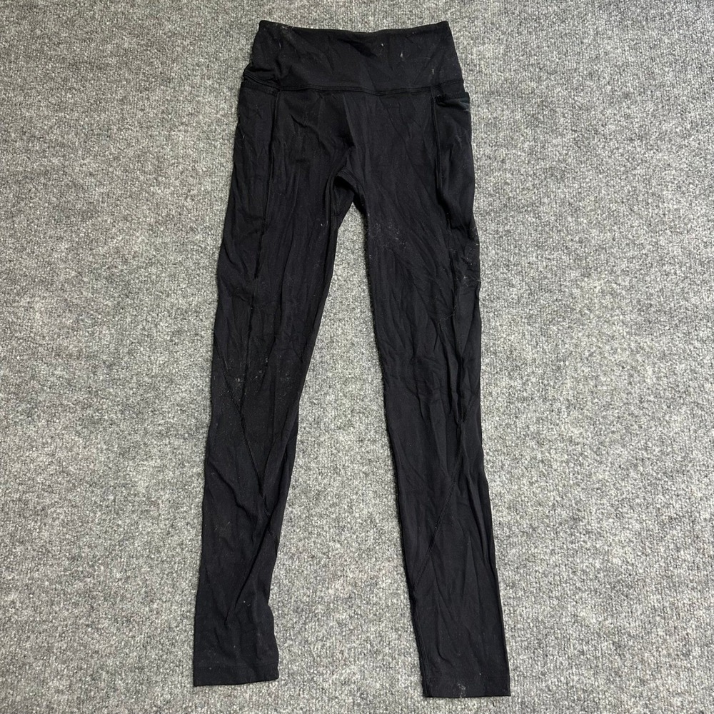 Gymshark Leggings Womens Size M Black High Waisted Pockets Athletic Yoga